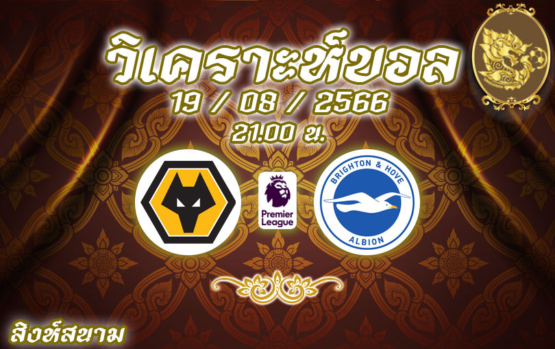 วิเคราะห์บอล พรีเมียร์ลีก วูล์ฟแฮมป์ตัน vs ไบรท์ตัน 2023/24